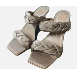 Dolce Vita Cafe Silk Braided Sandal Heel Sage Green Size 8.5 NWOB